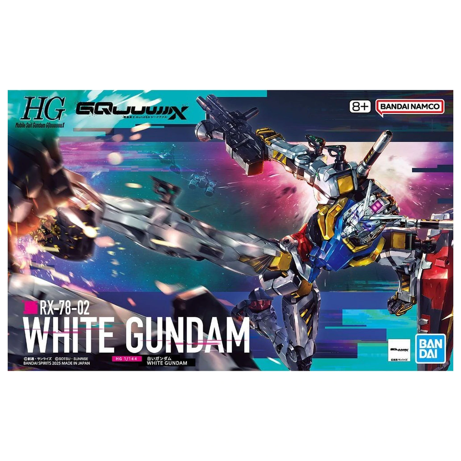Seria GQuuuuuuX White Gundam Model kit HG 1/144 poza produsului