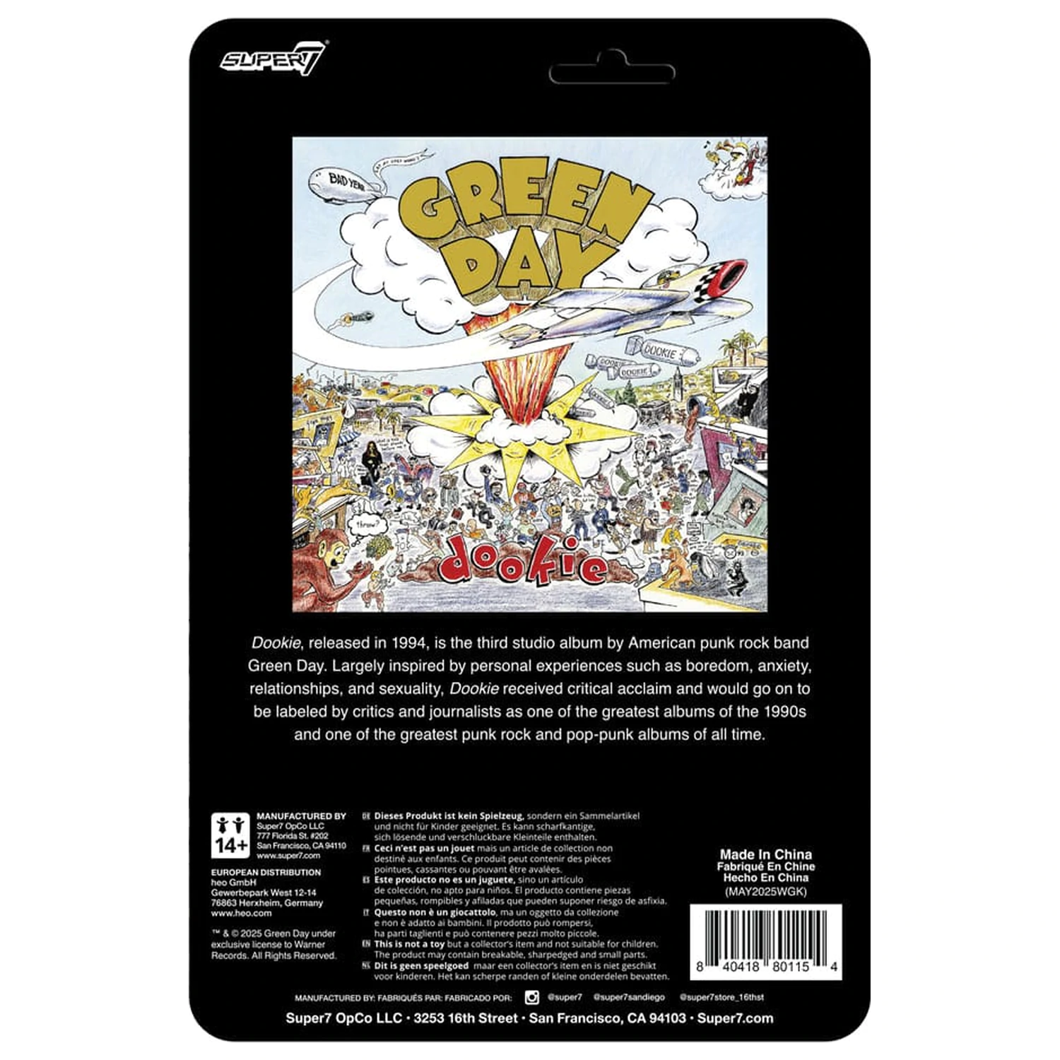 Green Day ReAction Action Figure Dookie Dog 9 cm poza produsului