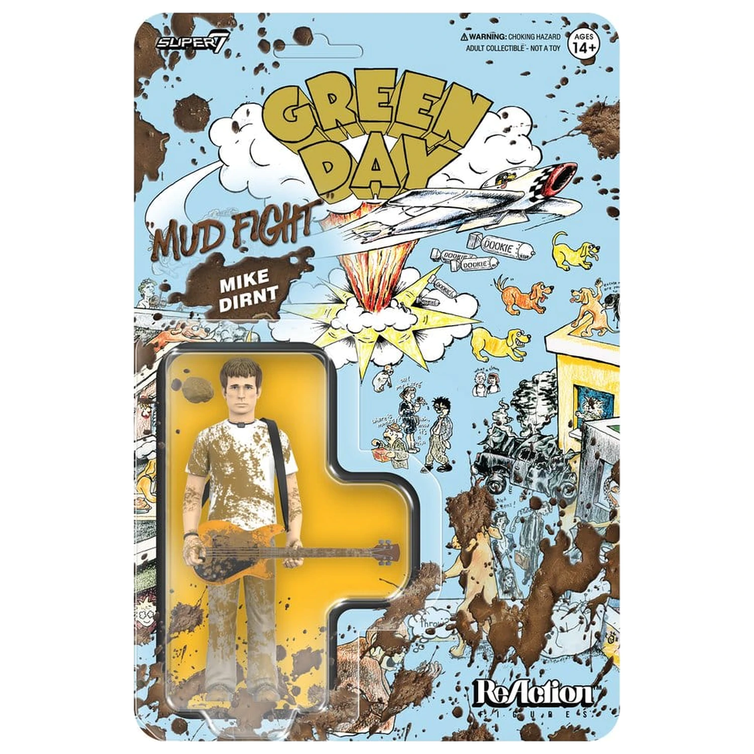 Green Day ReAction Figurina de actiune Wave 01 Mike Dirnt (Mud Fight) poza produsului