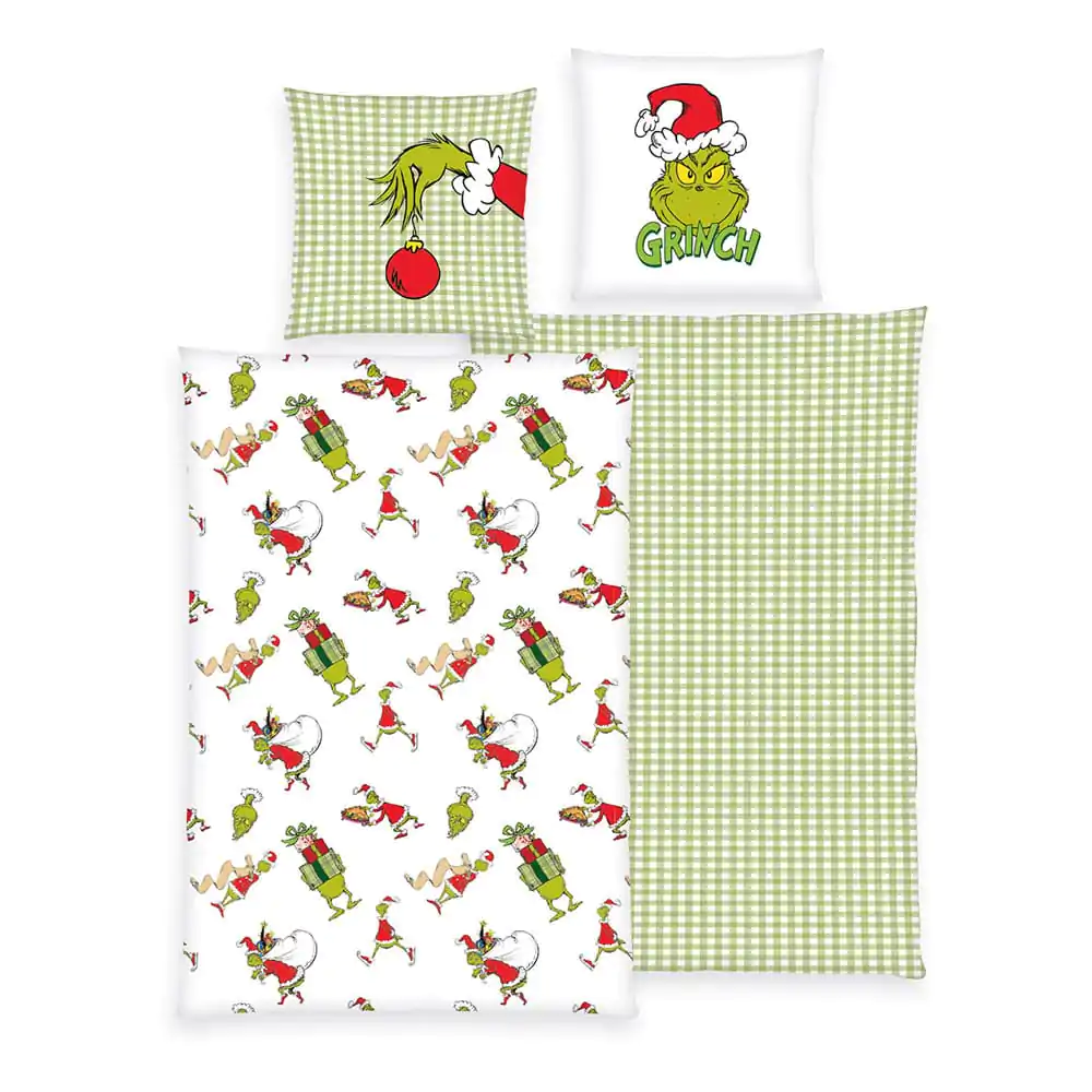 Grinch lenjerie de pat 135 x 200 cm poza produsului