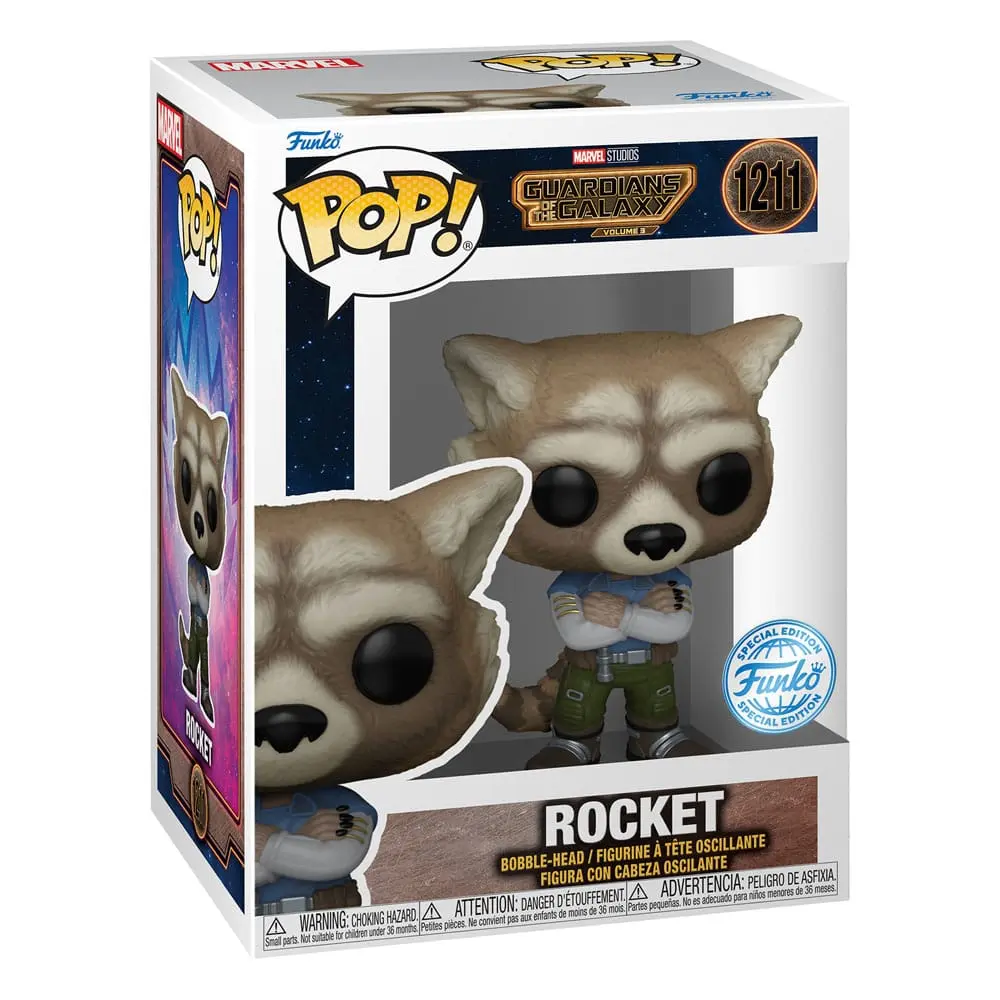 Guardians of the Galaxy Vol. 3 POP! Marvel Figurina Vinyl Rocket Ediție Specială heo EU Exclusive 9 cm poza produsului