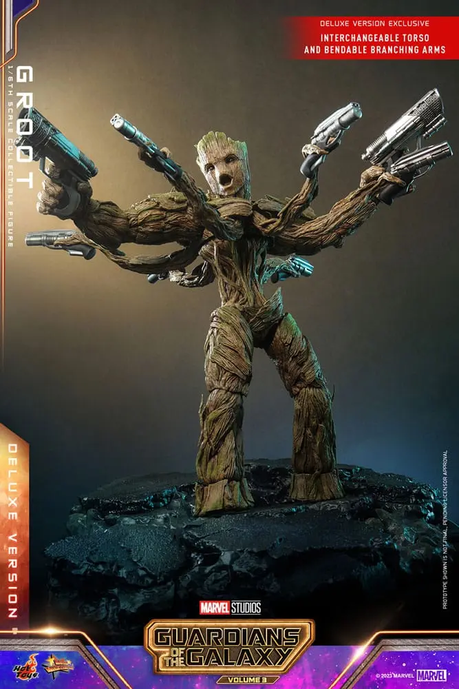 Figurină de acțiune de colecție Guardians of the Galaxy Vol. 3 Movie Masterpiece 1/6 Groot (Deluxe Version) 32 cm poza produsului