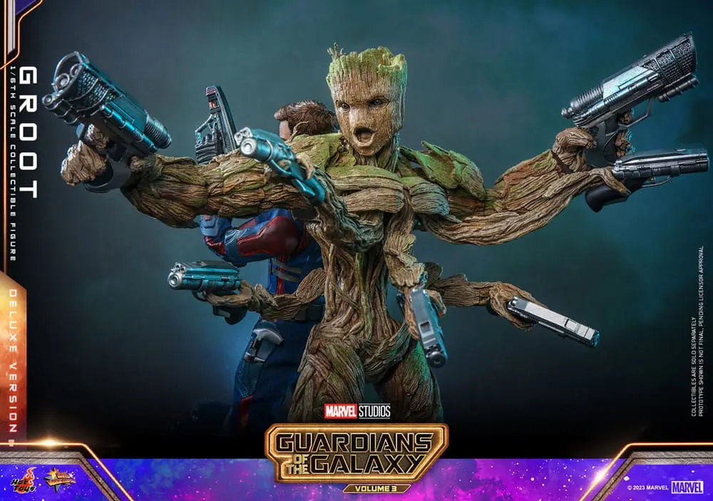 Figurină de acțiune de colecție Guardians of the Galaxy Vol. 3 Movie Masterpiece 1/6 Groot (Deluxe Version) 32 cm poza produsului