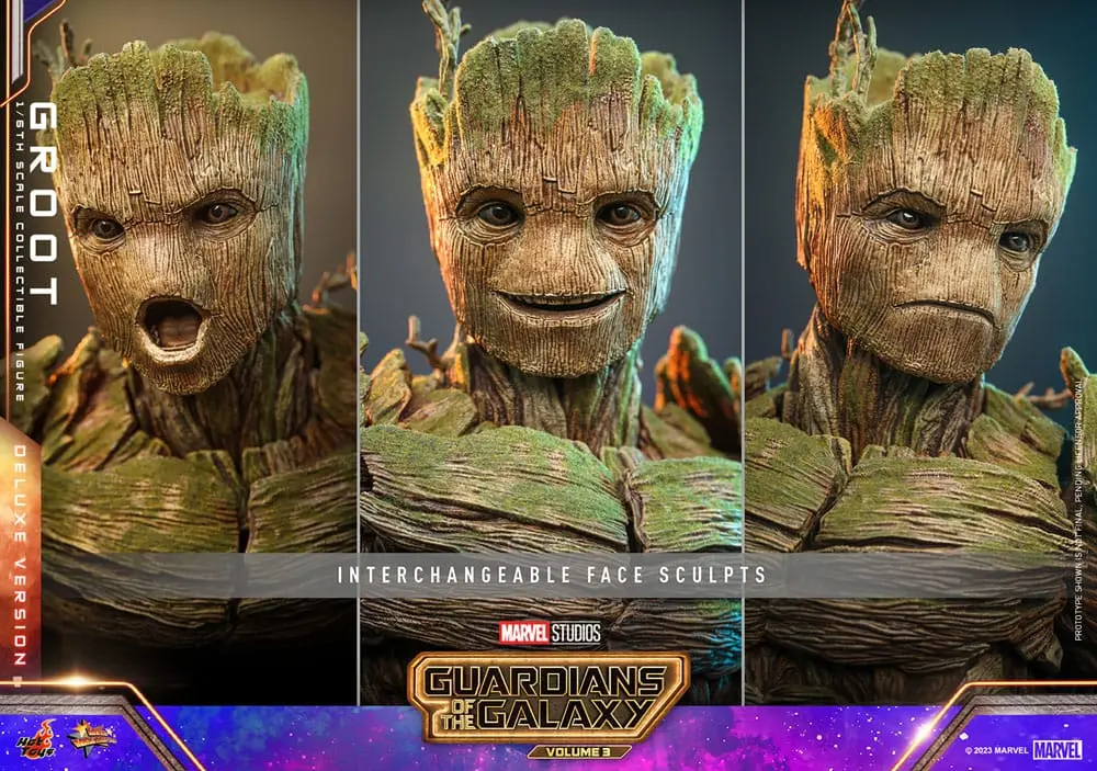 Figurină de acțiune de colecție Guardians of the Galaxy Vol. 3 Movie Masterpiece 1/6 Groot (Deluxe Version) 32 cm poza produsului