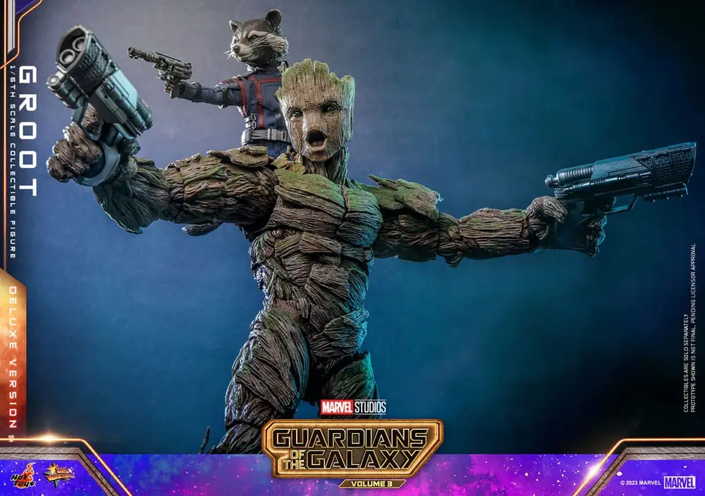 Figurină de acțiune de colecție Guardians of the Galaxy Vol. 3 Movie Masterpiece 1/6 Groot (Deluxe Version) 32 cm poza produsului