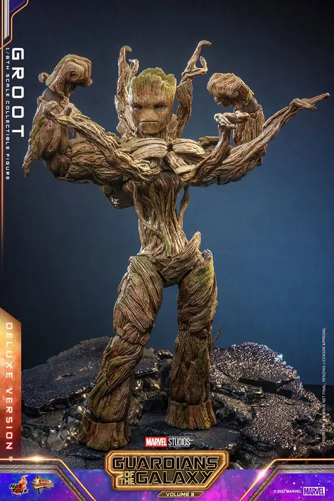 Figurină de acțiune de colecție Guardians of the Galaxy Vol. 3 Movie Masterpiece 1/6 Groot (Deluxe Version) 32 cm poza produsului