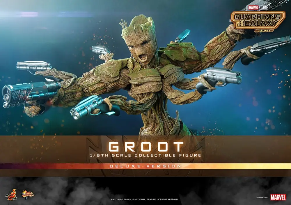 Figurină de acțiune de colecție Guardians of the Galaxy Vol. 3 Movie Masterpiece 1/6 Groot (Deluxe Version) 32 cm poza produsului