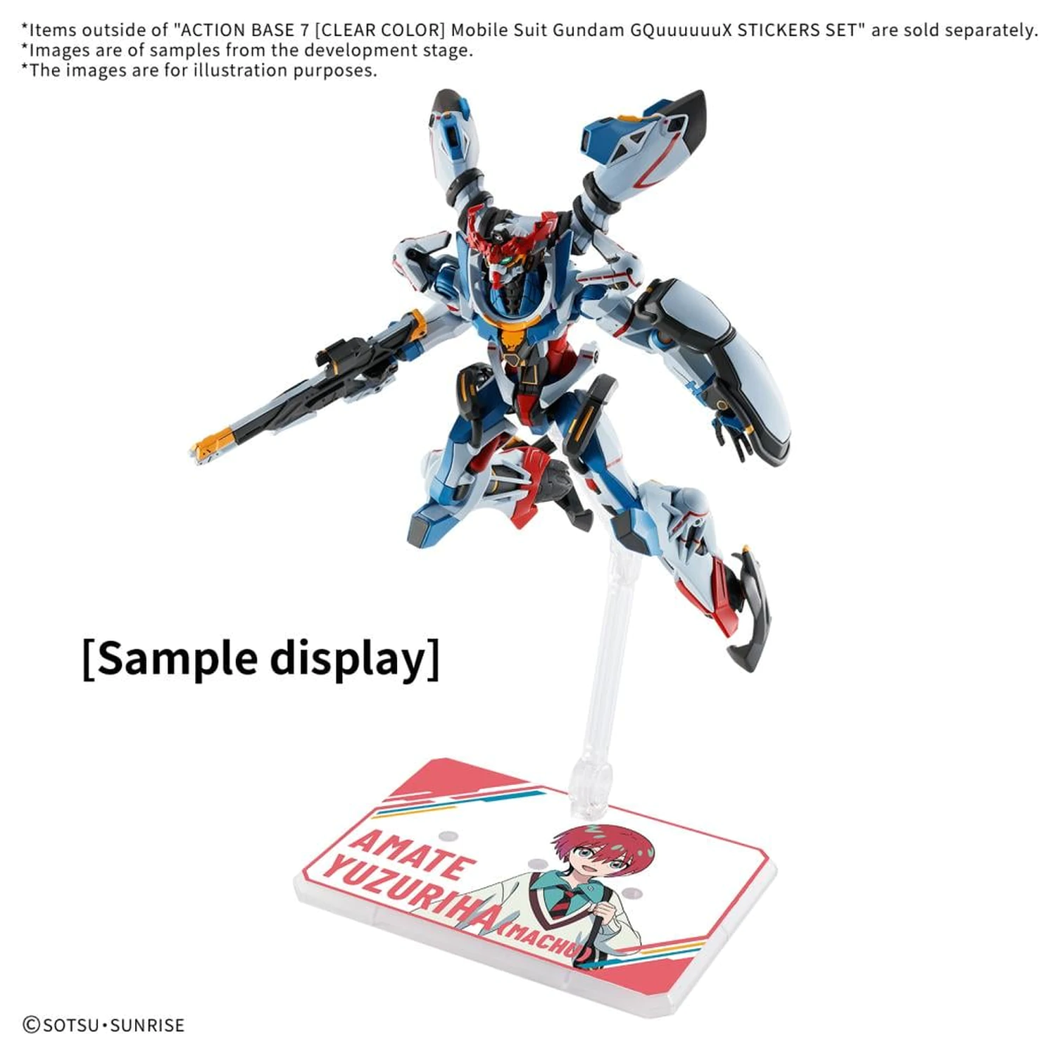 GUNDAM Action Base 7 Clear Color Mobile Suit GQuuuuuuX Set de Autocolante poza produsului
