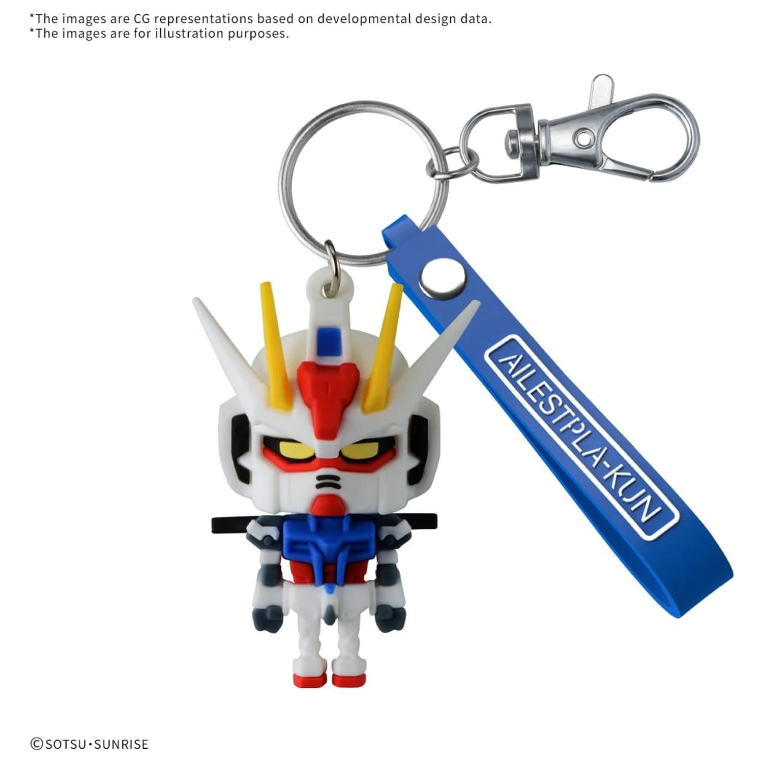 GUNDAM Aile STPLA-KUN 3D Rubber Mascot Breloc poza produsului