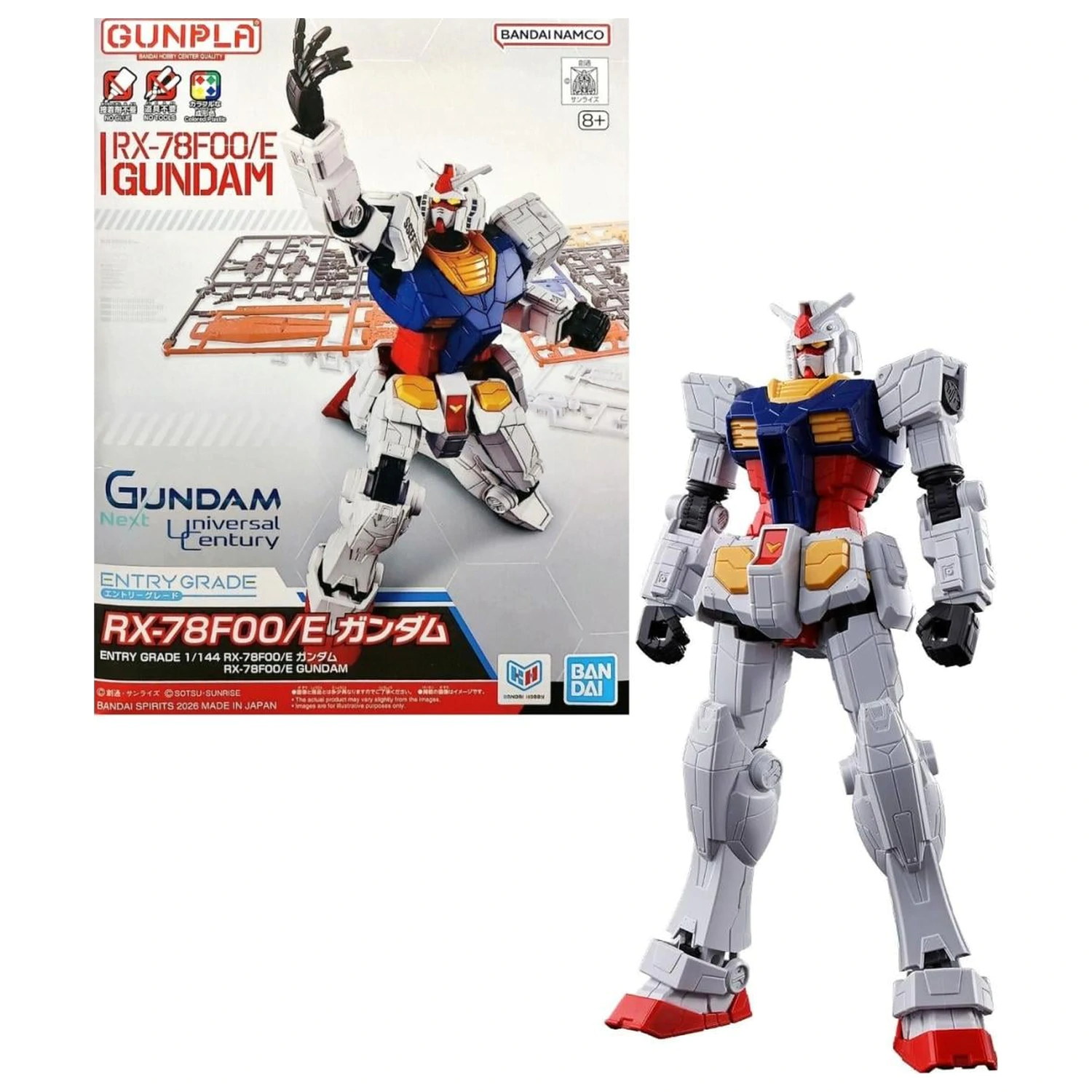 GUNDAM Entry Grade 1/144 RX-78F00/E Gundam Kit model poza produsului