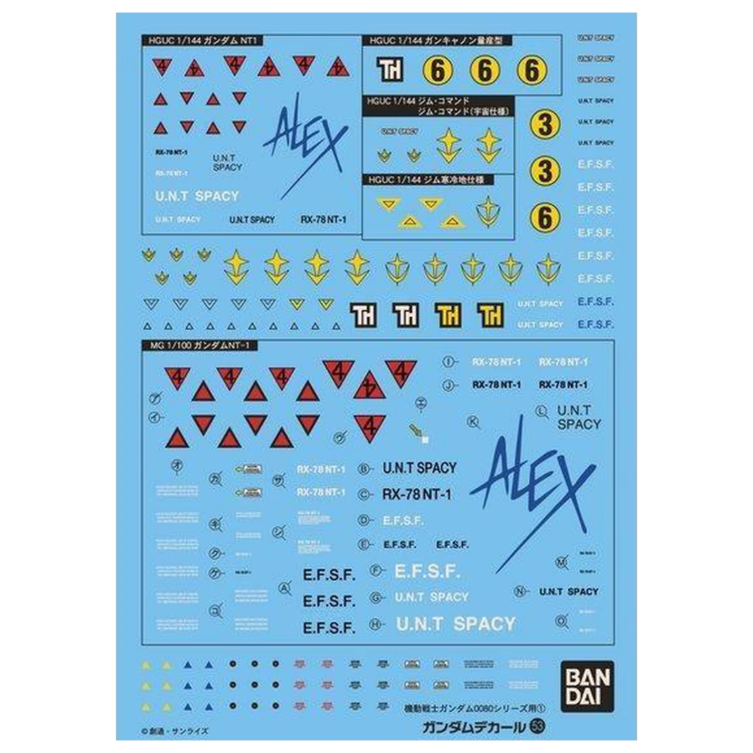 Gundam Gundam Decal 053 HGUC 0800 Series Federation poza produsului