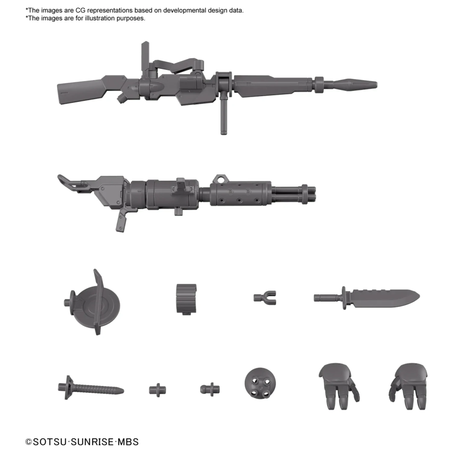 Gundam HG 1/144 Set de Piese de Extensie pentru Kitul Model Demi Trainer poza produsului