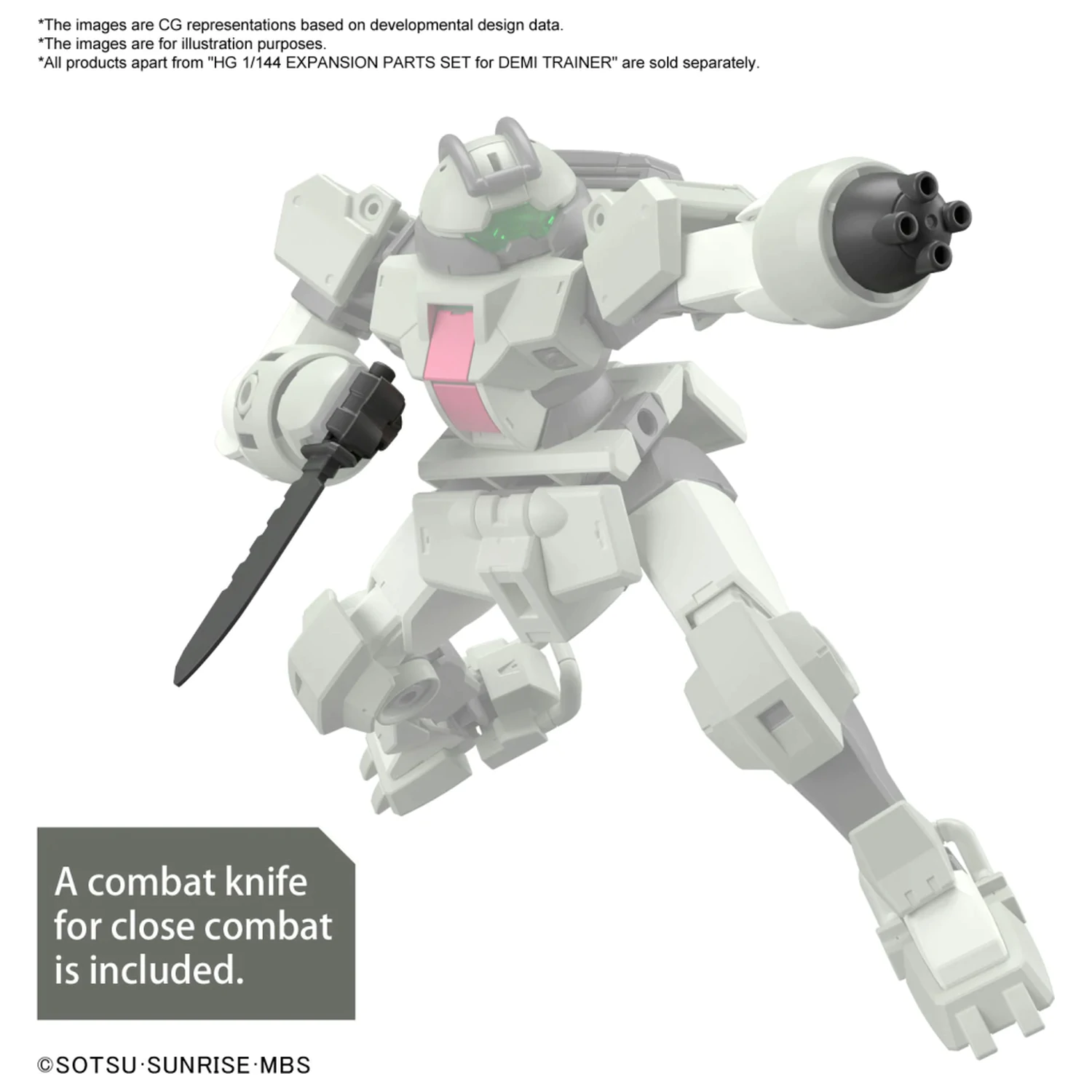 Gundam HG 1/144 Set de Piese de Extensie pentru Kitul Model Demi Trainer poza produsului