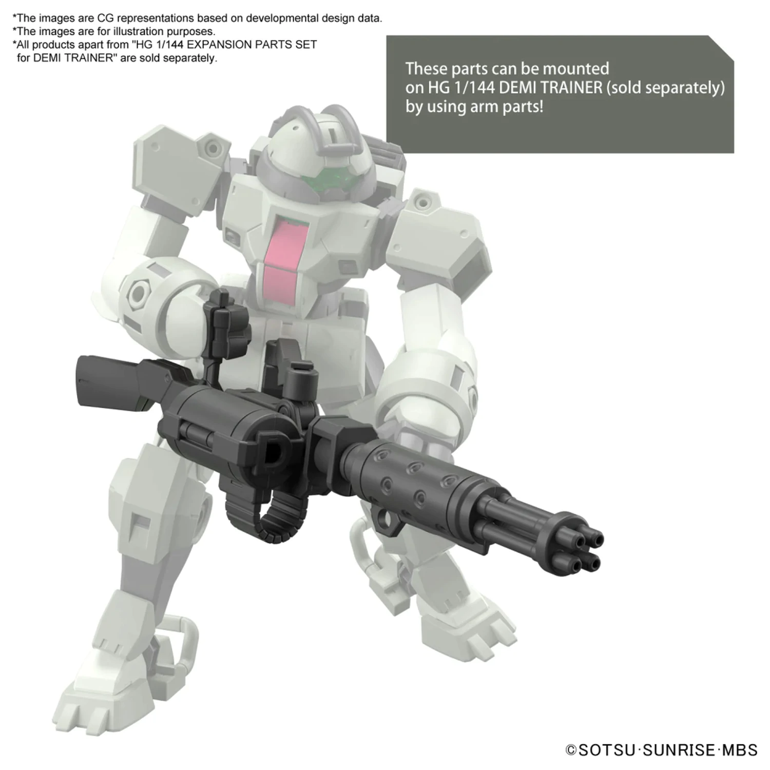 Gundam HG 1/144 Set de Piese de Extensie pentru Kitul Model Demi Trainer poza produsului