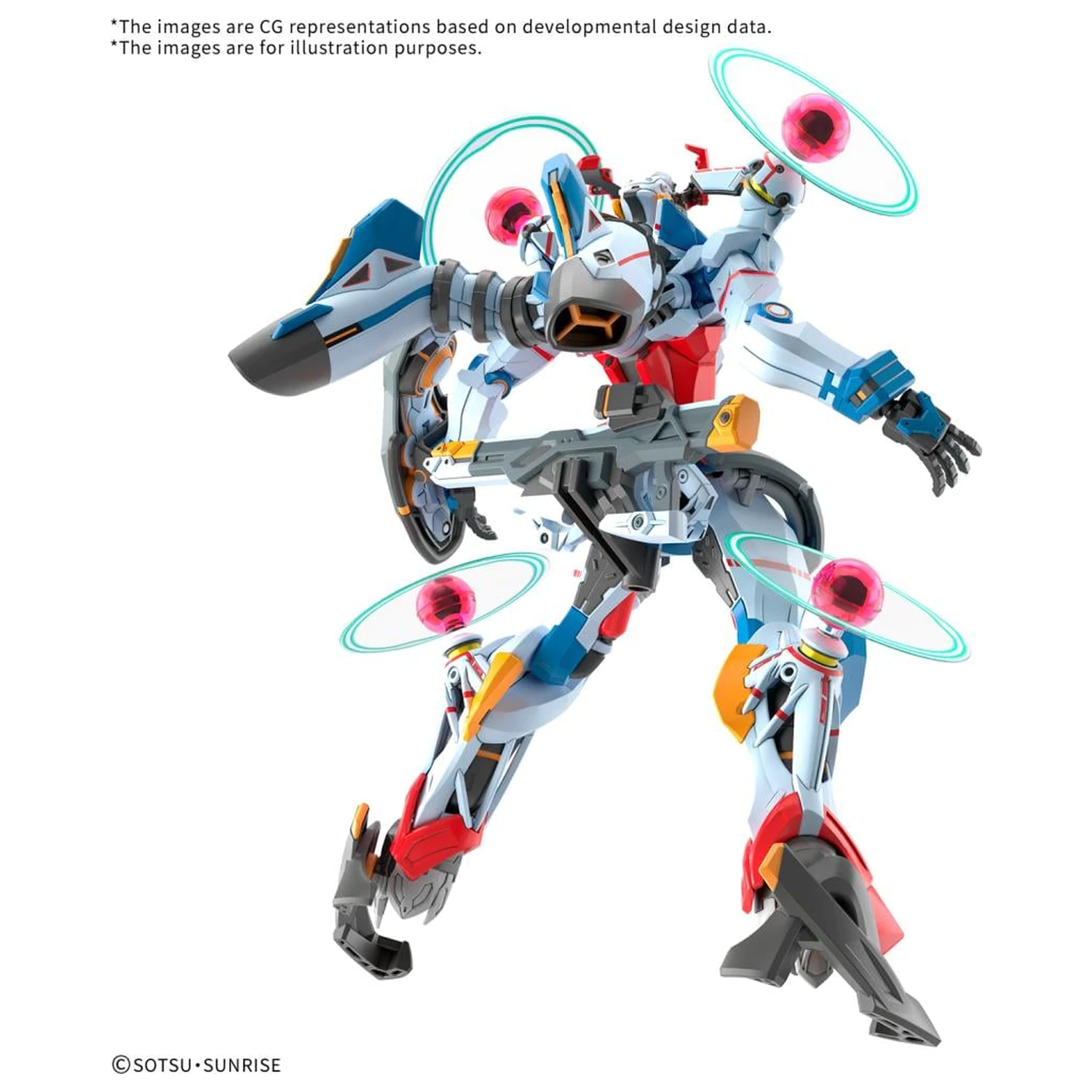 Gundam HG 1/144 GQuuuuuuX (Endymion Unit Awakened) Kit de model poza produsului
