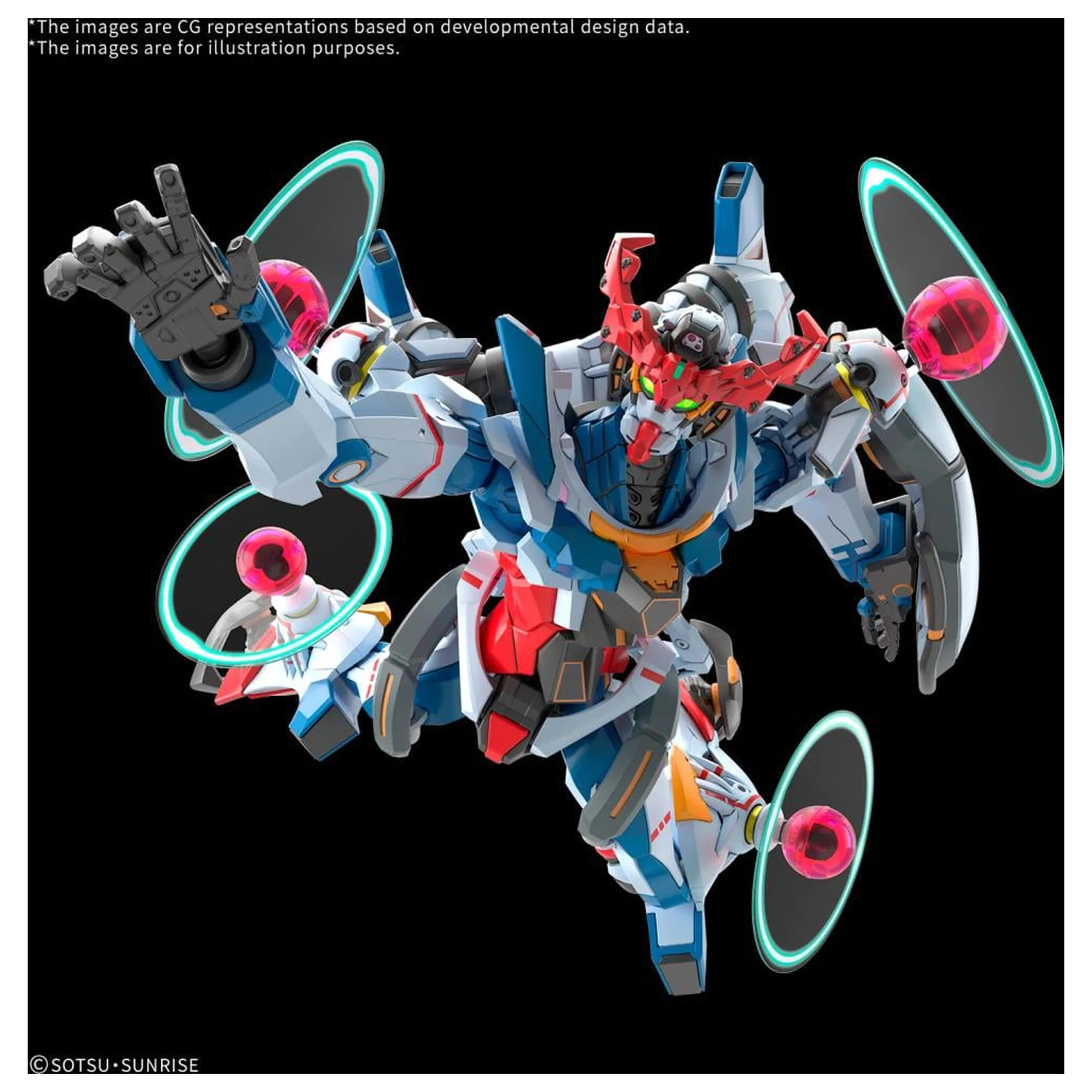 Gundam HG 1/144 GQuuuuuuX (Endymion Unit Awakened) Kit de model poza produsului