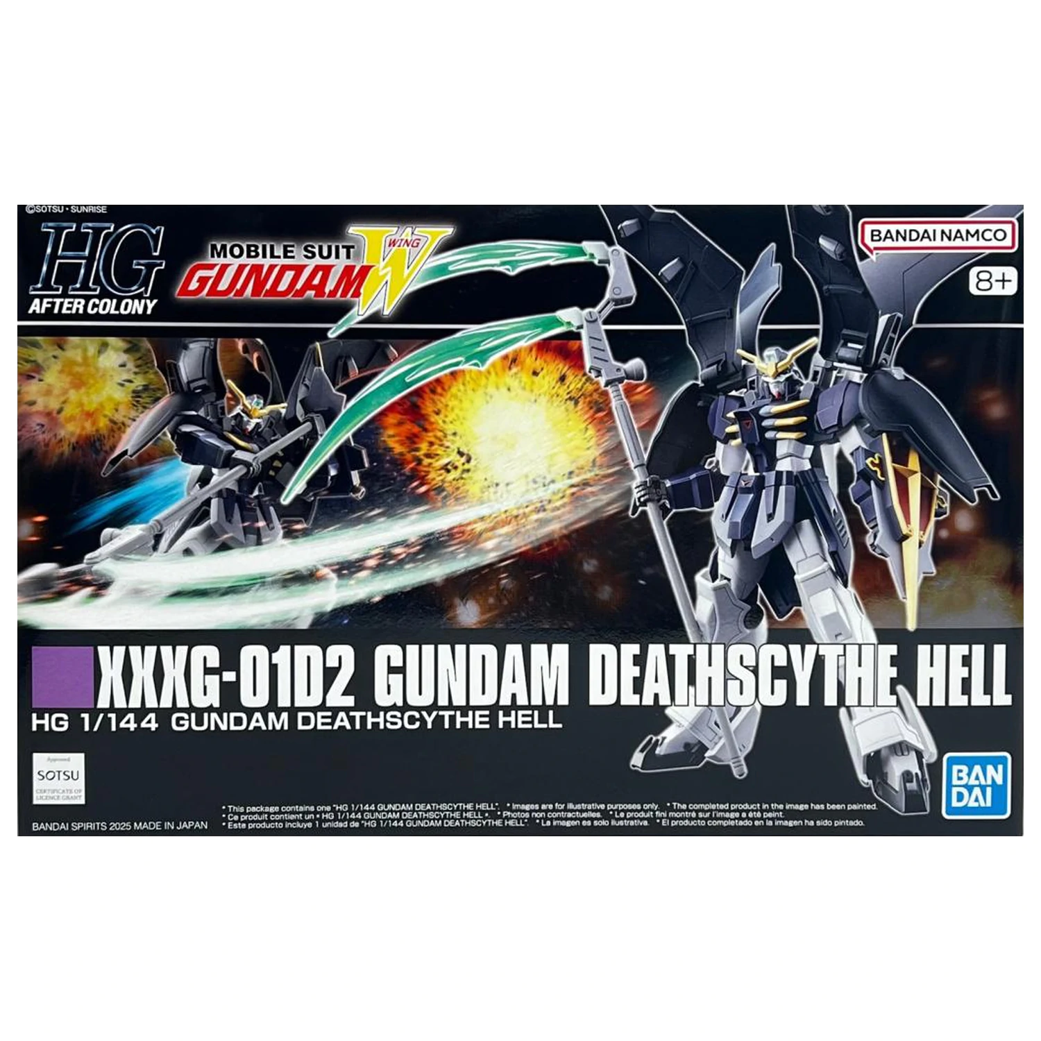 GUNDAM HG 1/144 XXXG-01D2 Gundam Deathscythe Hell Model Kit (Set de modele) poza produsului
