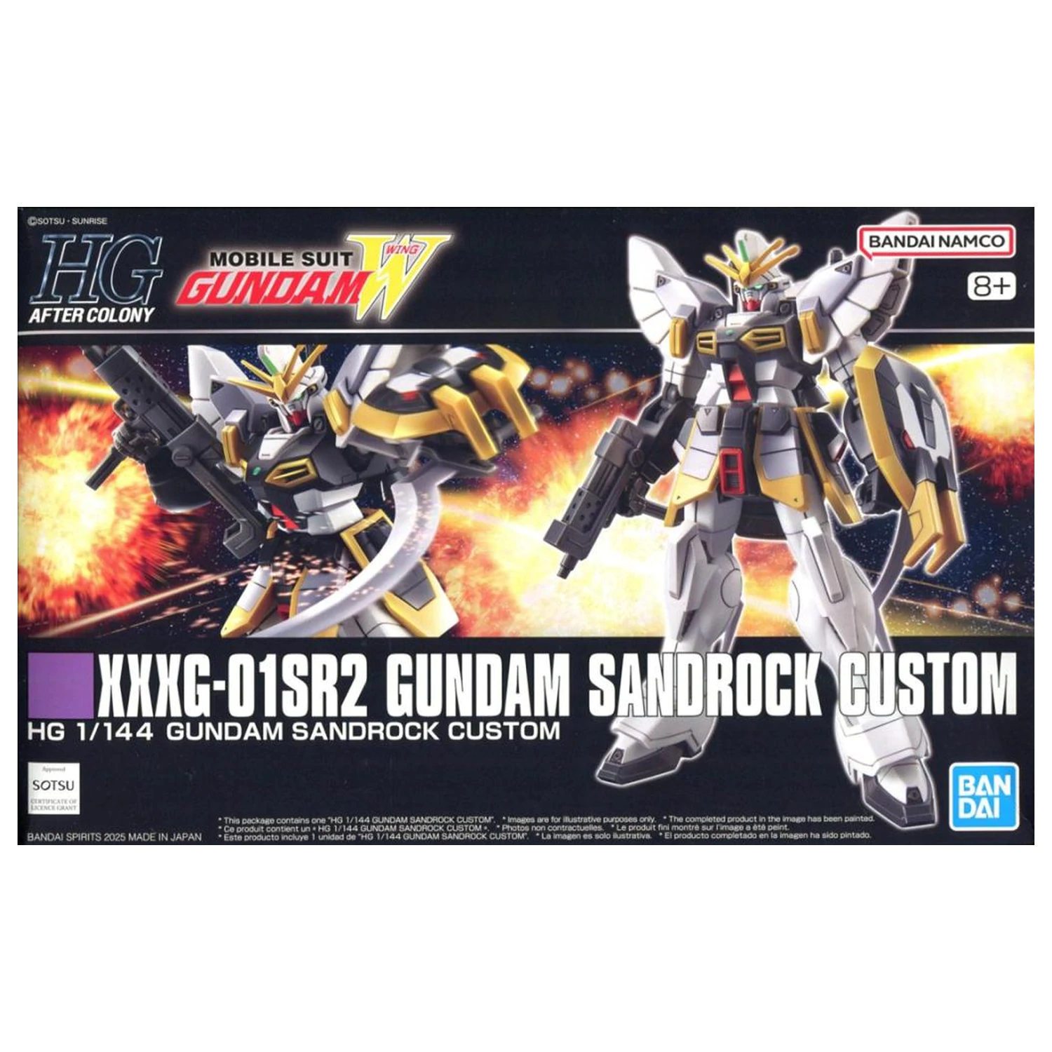 GUNDAM HG 1/144 XXXG-01SR2 Gundam Sandrock Custom Kit de Model poza produsului