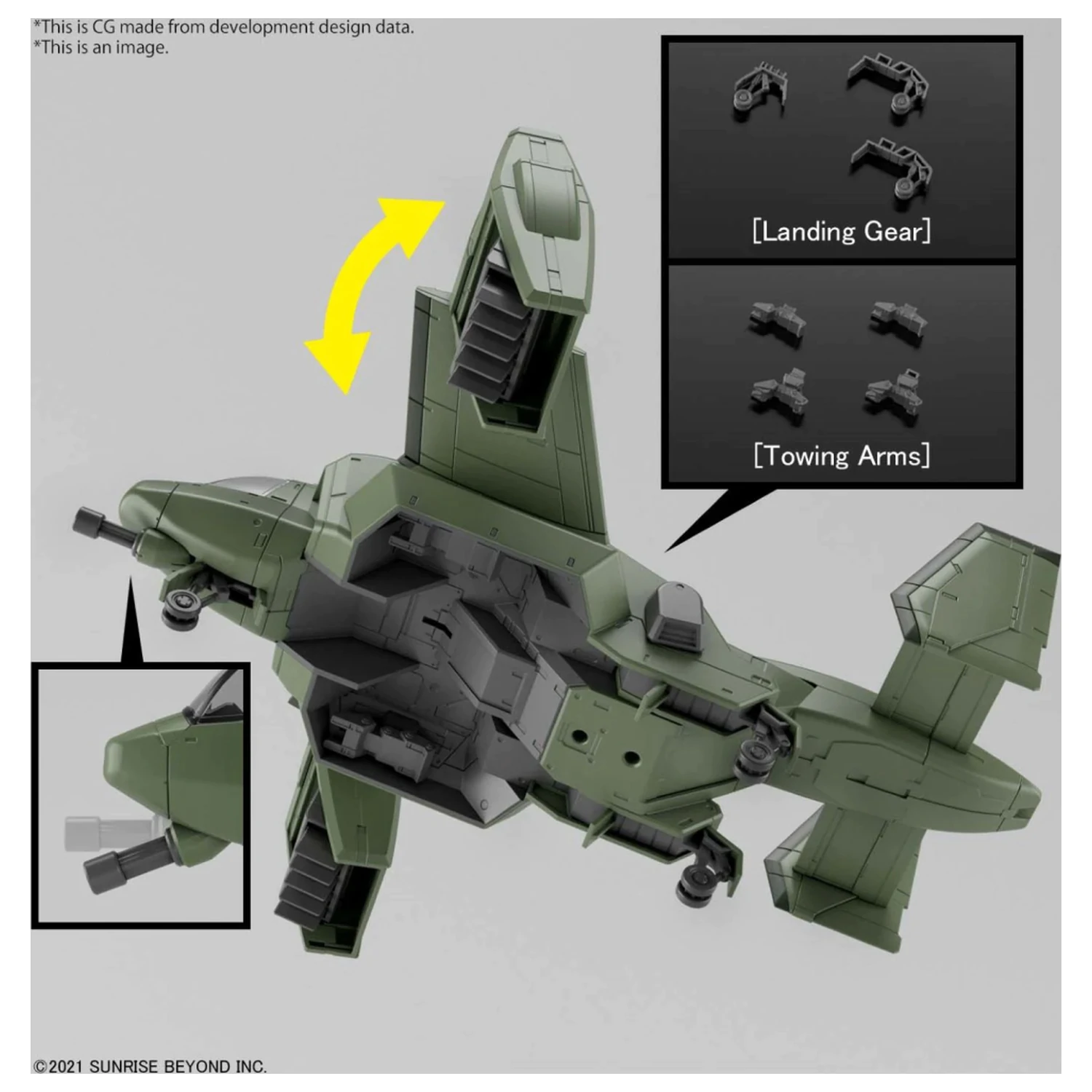 Gundam HG 1/72 V-33 Stork Carrier Set de model poza produsului