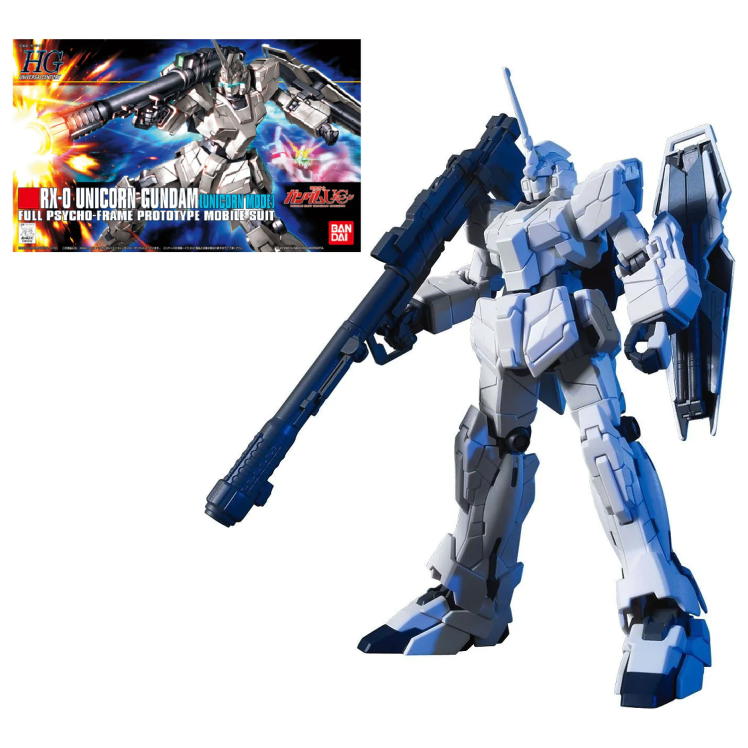 GUNDAM HGUC Unicorn RX-0 Unicorn Mode set de model poza produsului