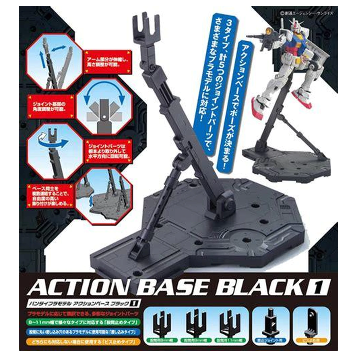 Gundam Model Kit Action Base 1 Negru poza produsului
