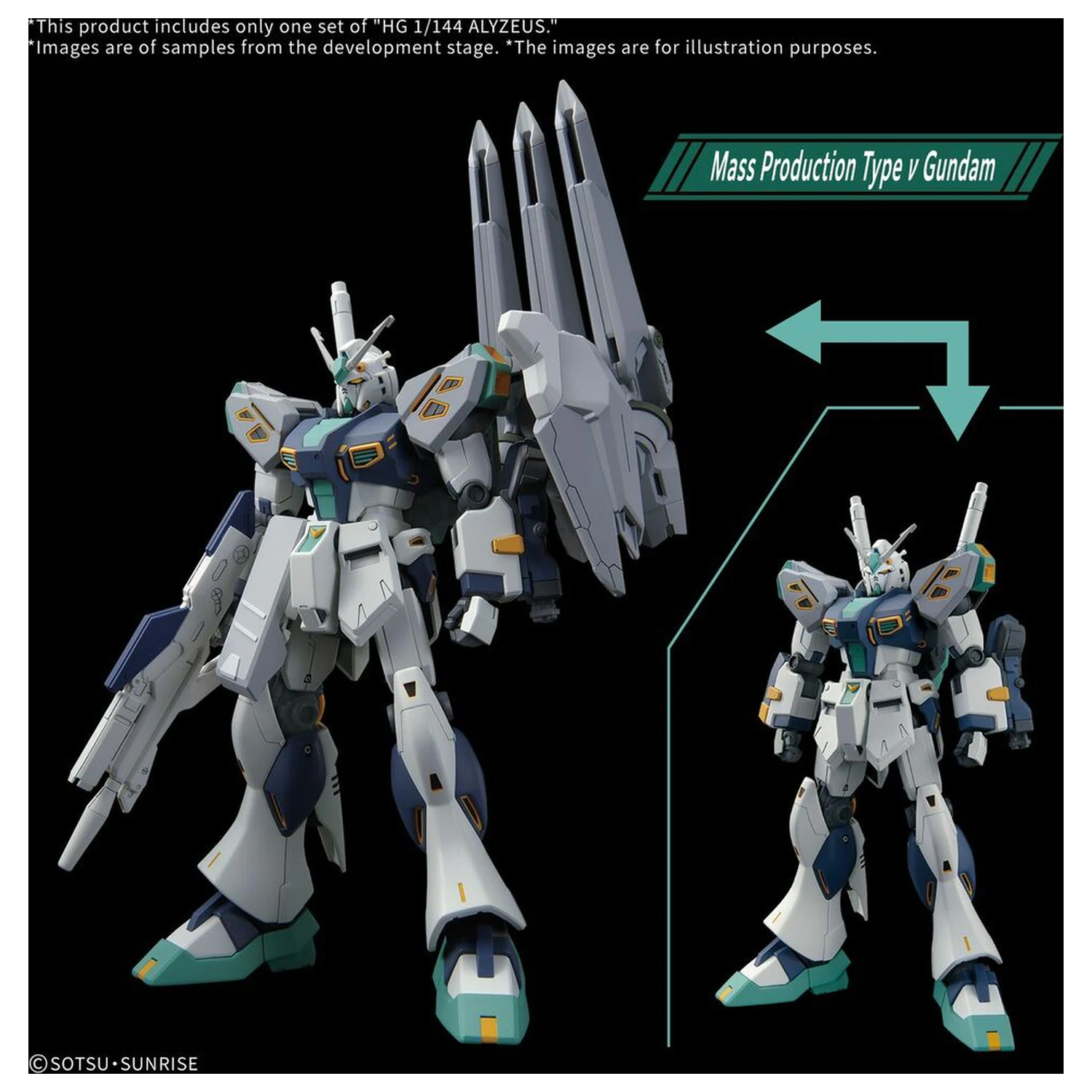 Gundam MSG: Hathaway: The Sorcery of Nymph Circe HG 1/144 set de model Alyzeus 25 cm poza produsului