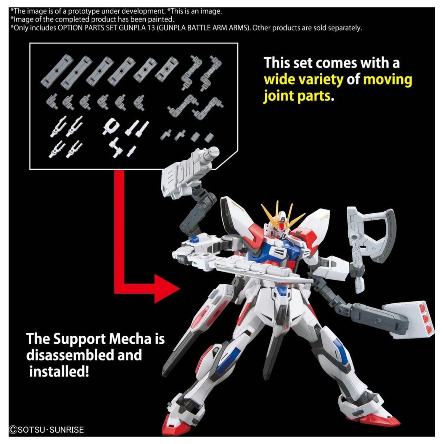 GUNDAM Set de Piese Opționale Gunpla 13 (Gunpla Battle Arm Arms) Kit Model poza produsului