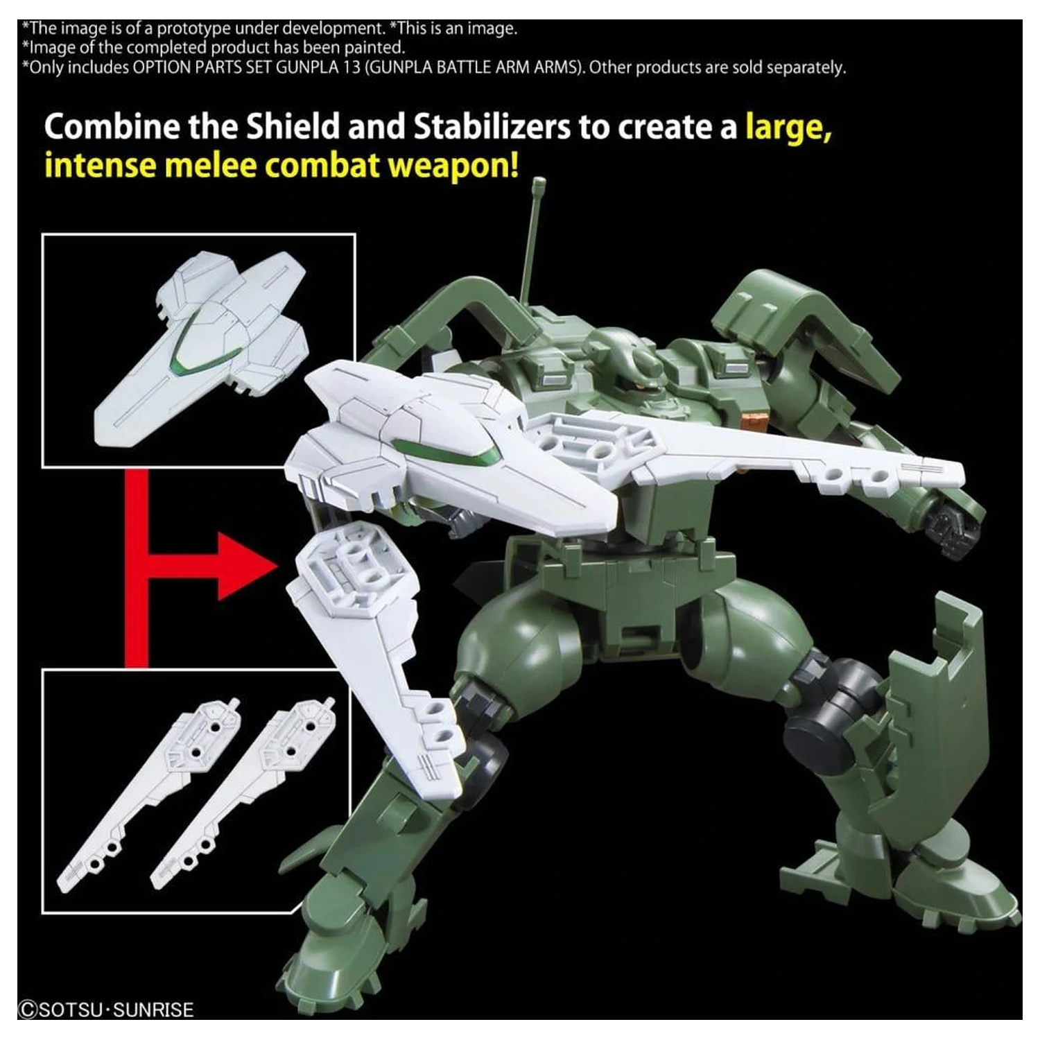 GUNDAM Set de Piese Opționale Gunpla 13 (Gunpla Battle Arm Arms) Kit Model poza produsului