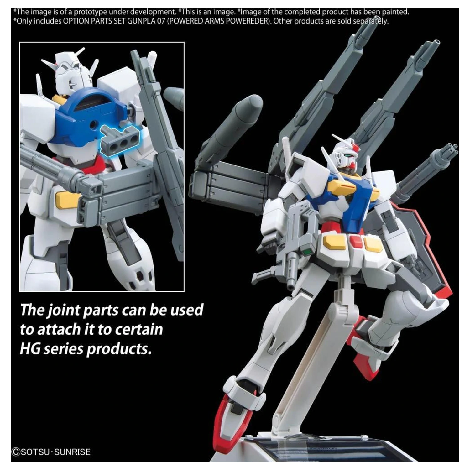 Set piese opționale Gundam Gunpla 07 (Powered Arms Powereder) Kit de model poza produsului