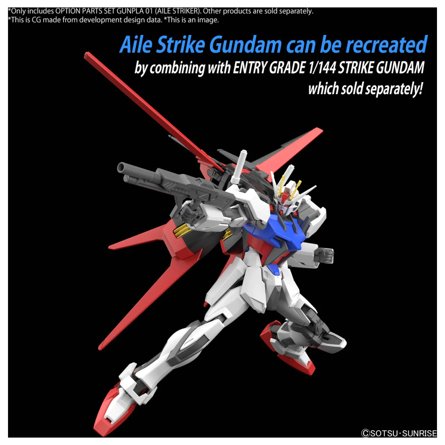 GUNDAM Set Piese Optionale Gunpla 01 (Aile Striker) Kit Model poza produsului