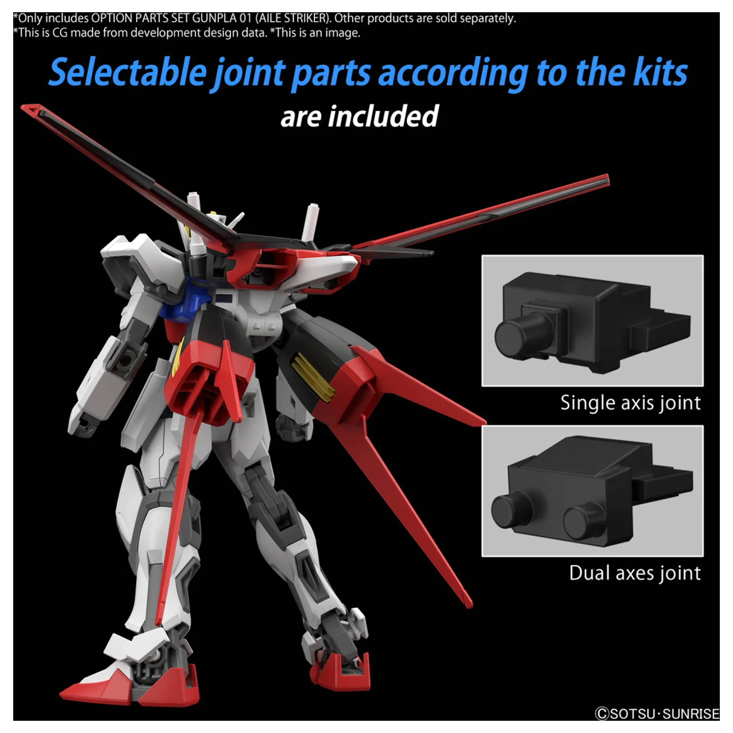 GUNDAM Set Piese Optionale Gunpla 01 (Aile Striker) Kit Model poza produsului