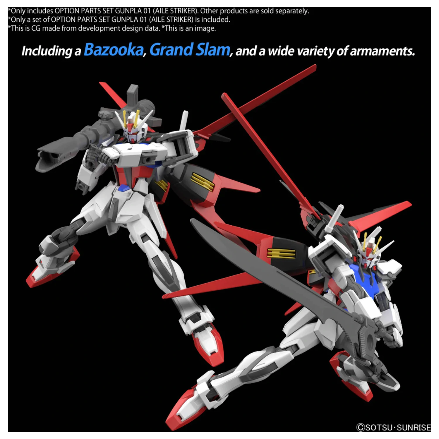 GUNDAM Set Piese Optionale Gunpla 01 (Aile Striker) Kit Model poza produsului