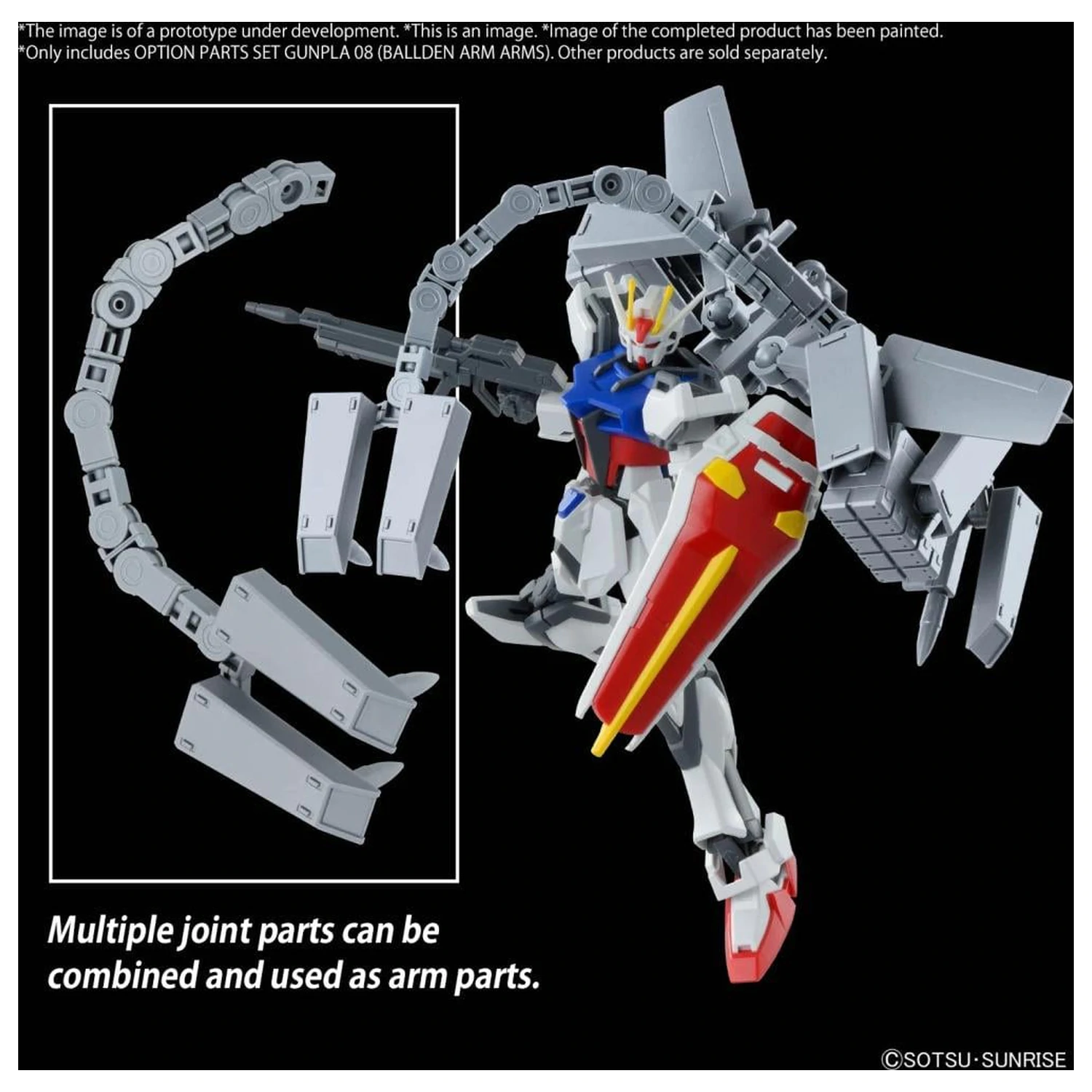 GUNDAM Set piese optiune Gunpla 08 (Ballden Arm Arms) Kit de model poza produsului