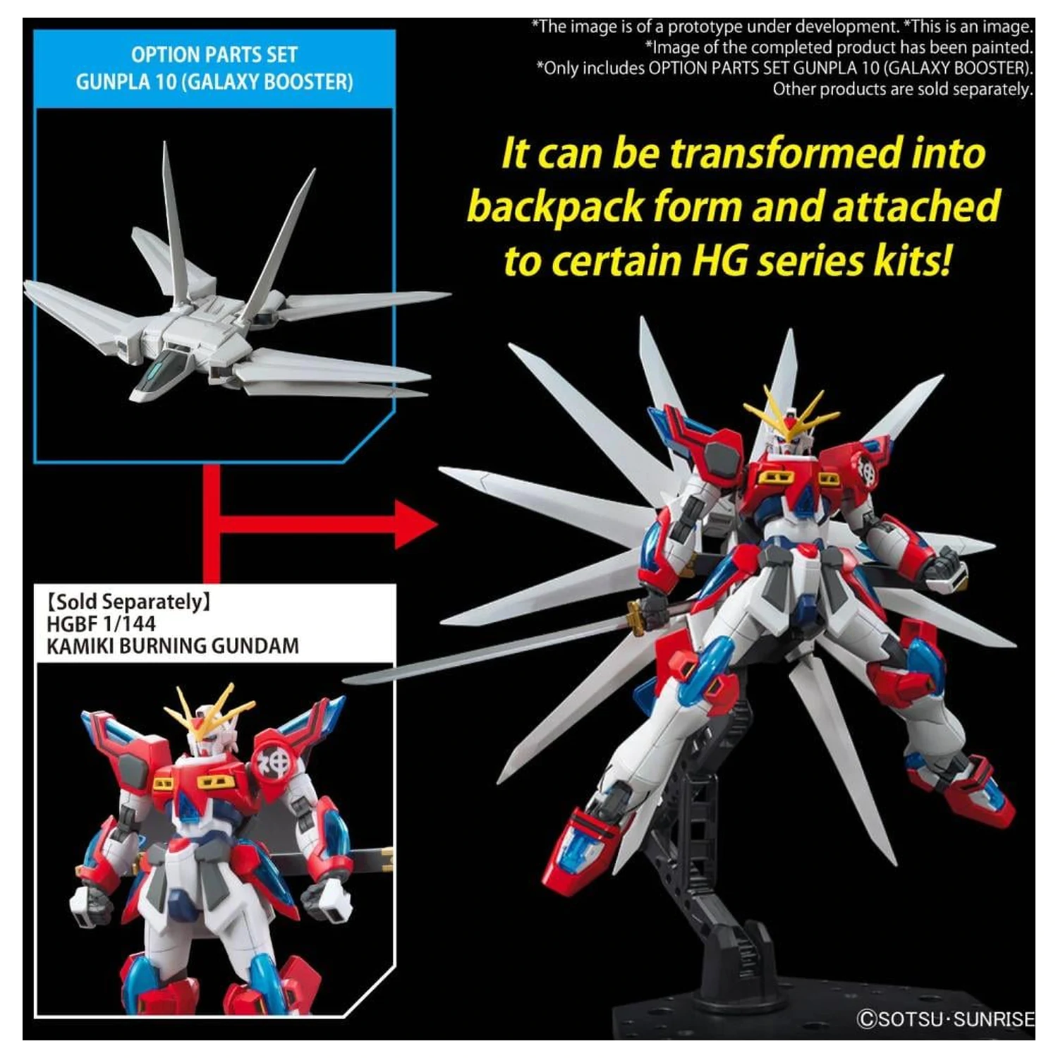 Set de Piese Optionale Gundam Gunpla 10 (Galaxy Booster) Model Kit poza produsului