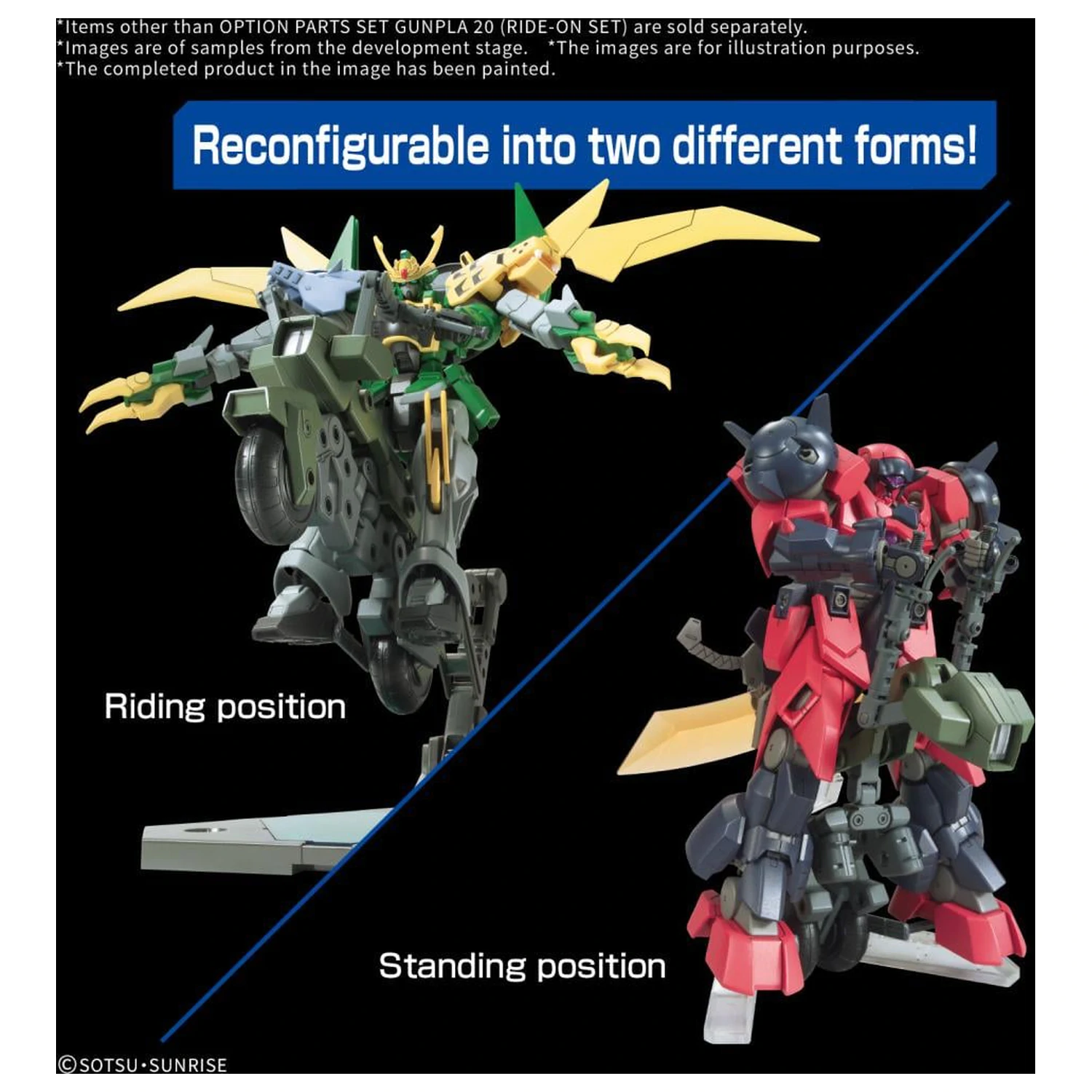 Gundam Option Parts Set Gunpla 20 (Ride-on Set) Kit de model poza produsului
