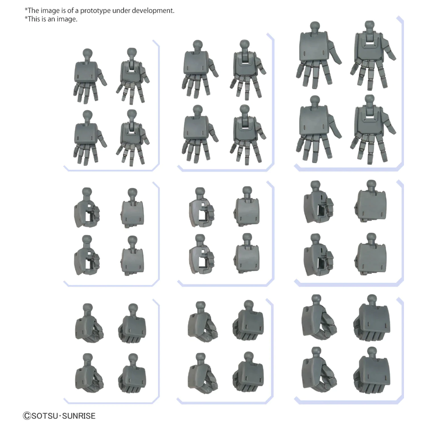 Gundam Option Parts Set Gunpla 3 (Build Hands Edge) Kit Model poza produsului
