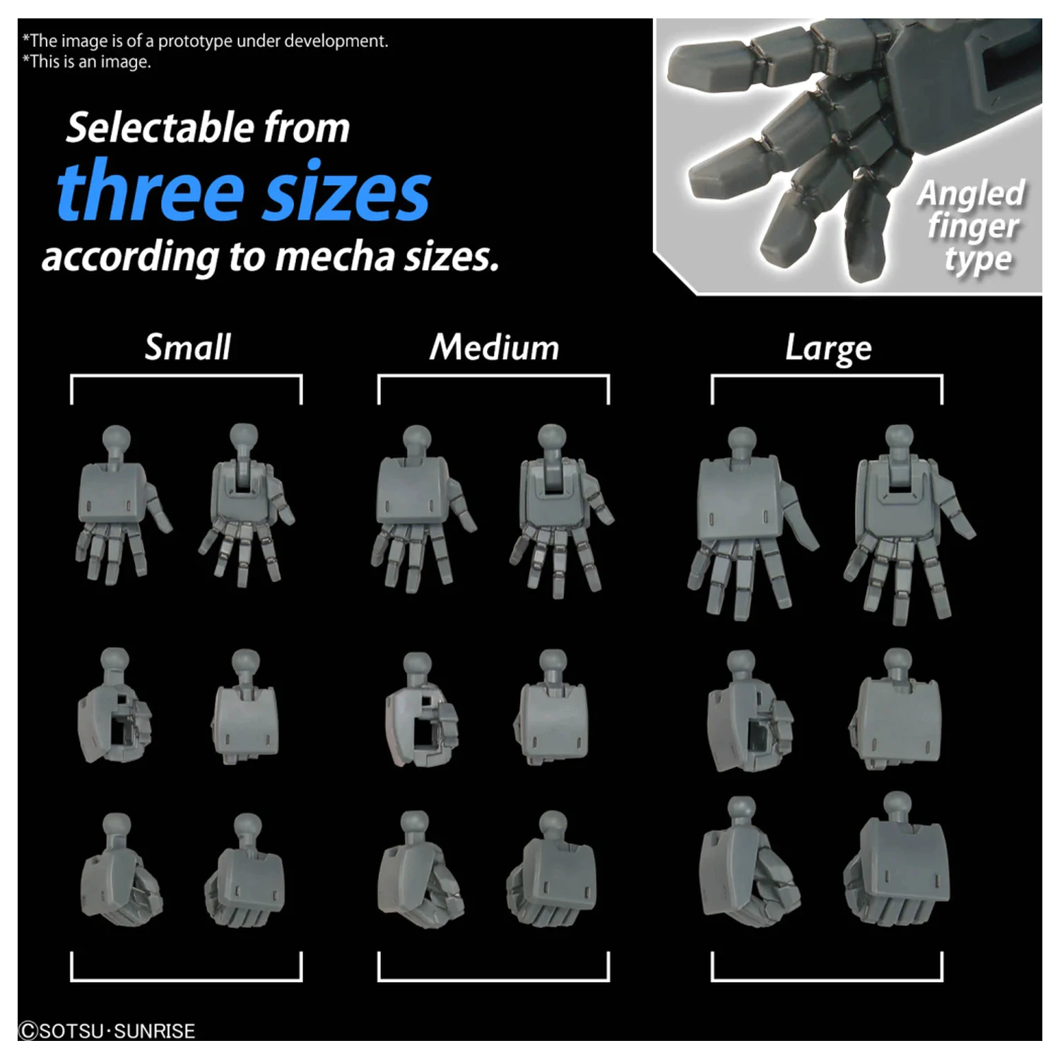 Gundam Option Parts Set Gunpla 3 (Build Hands Edge) Kit Model poza produsului