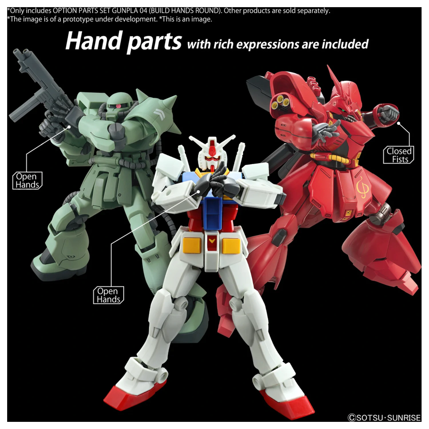 GUNDAM Set de Piese Opționale Gunpla 4 (Build Hands Round) Kit Model poza produsului