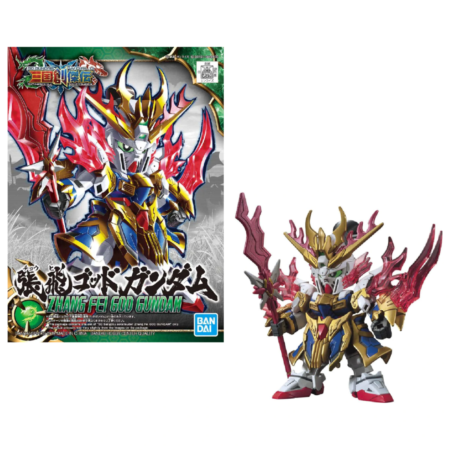 GUNDAM SD Sangoku Soketsuden Zhang Fei God Gundam kit de model poza produsului