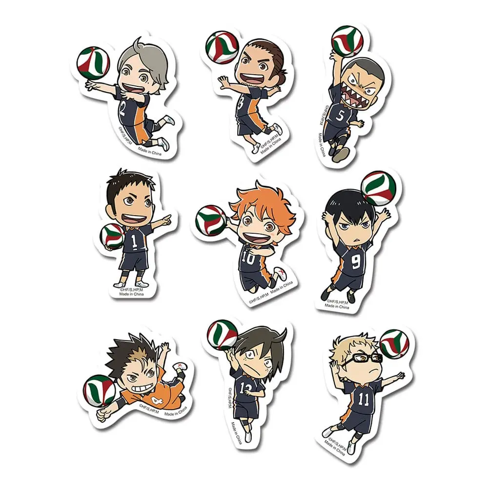 Haikyu!! Set de autocolante Karasuno SD Die-Cut poza produsului