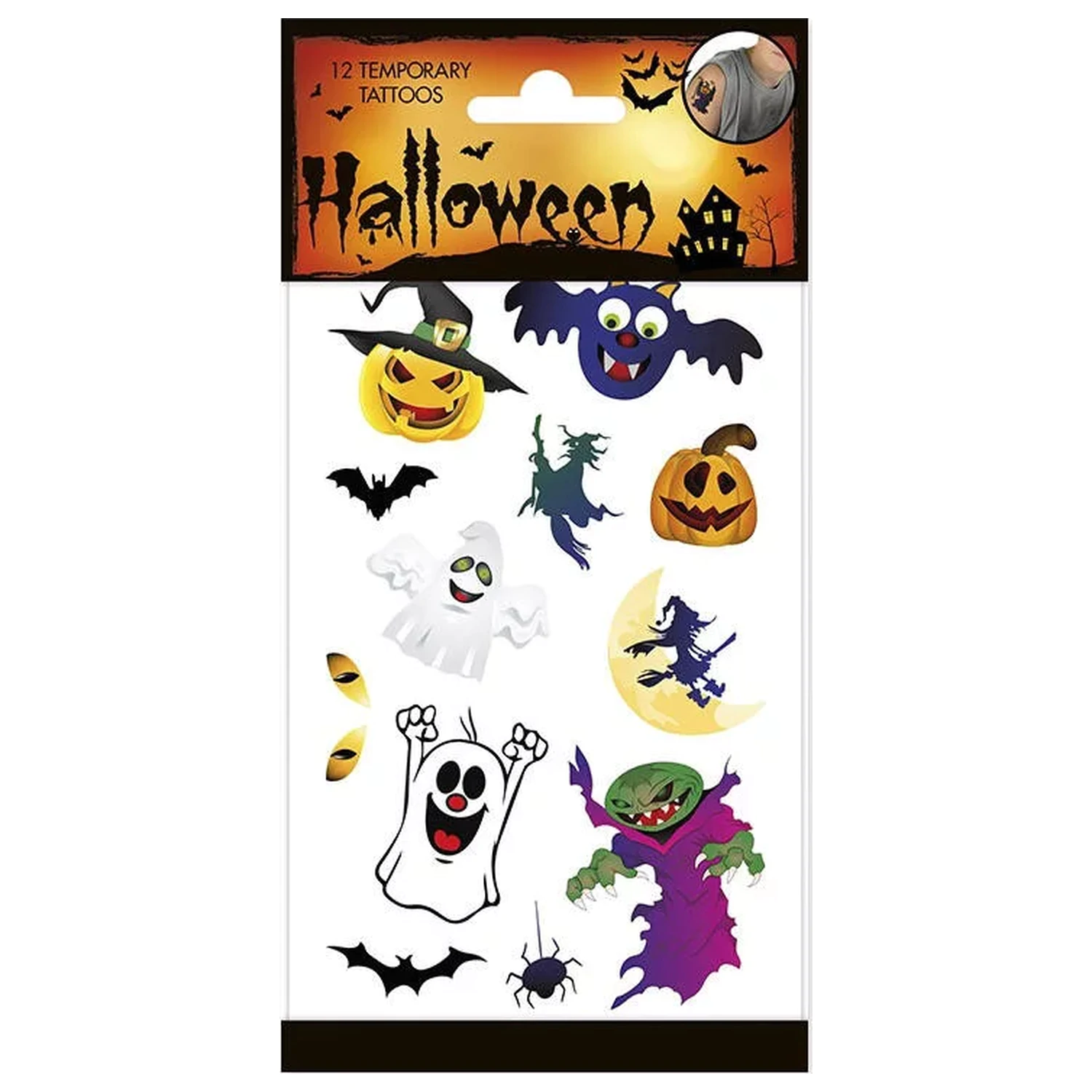 Halloween Scary Tattoos 12 bucăți poza produsului