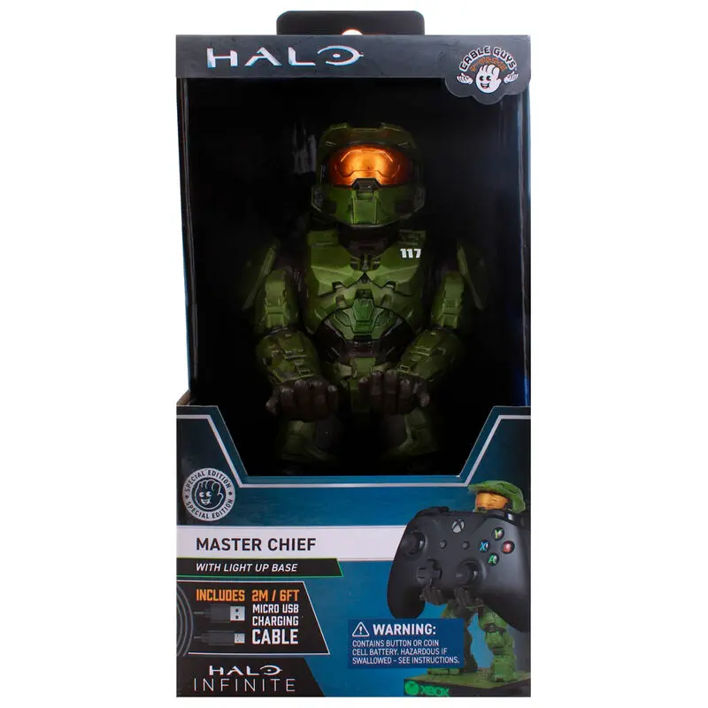 Figurină suport cablu Halo Cable Guy Master Chief Exclusive Edition 20 cm poza produsului