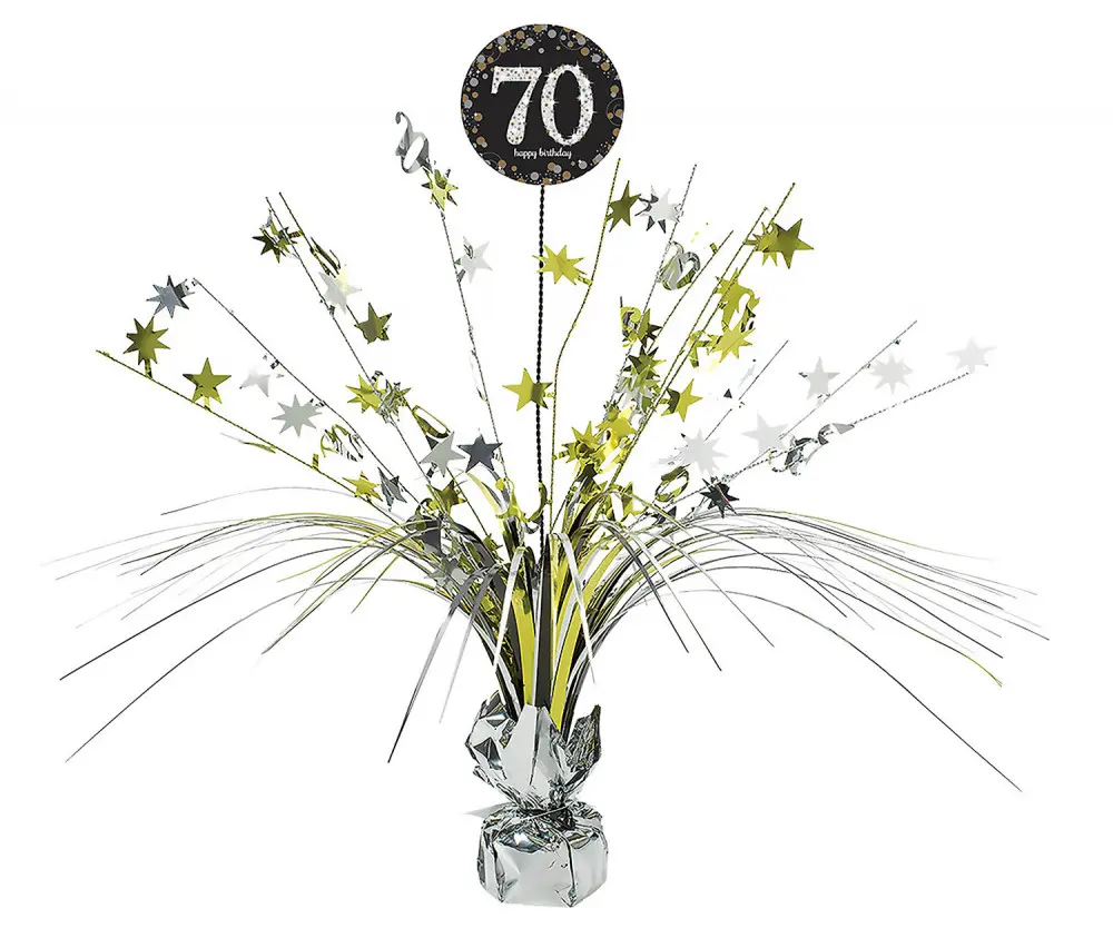 Happy Birthday Gold 70 Decoratiune Masa 18 in poza produsului