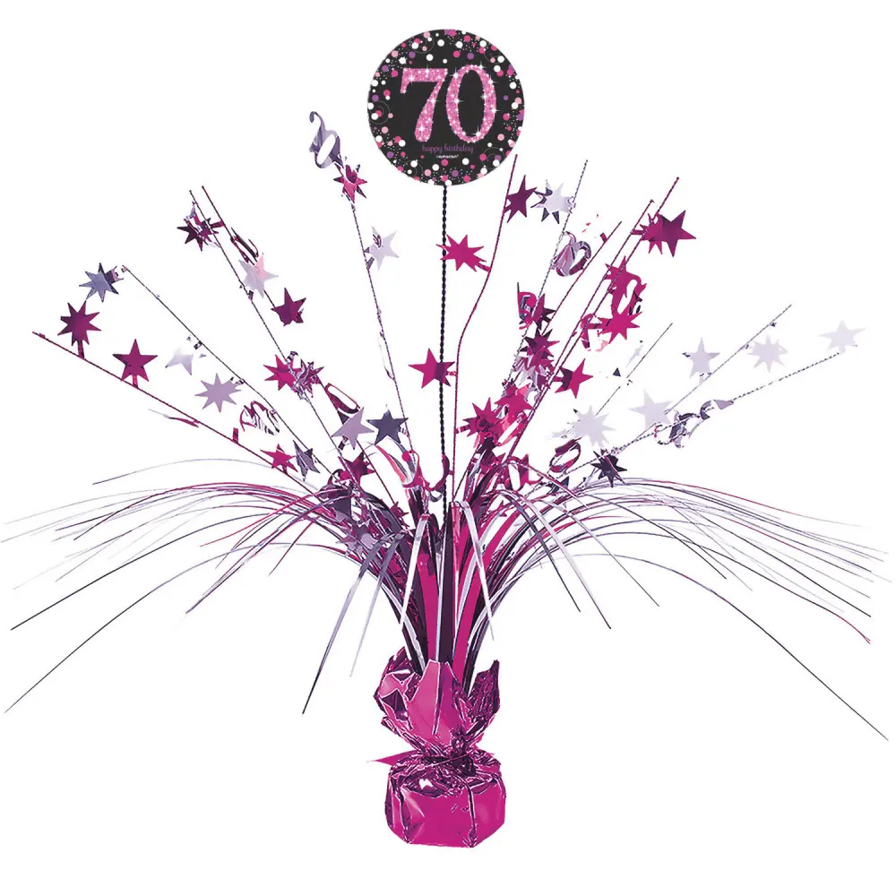 Happy Birthday Roz 70 Piesa centrala 18 inci poza produsului