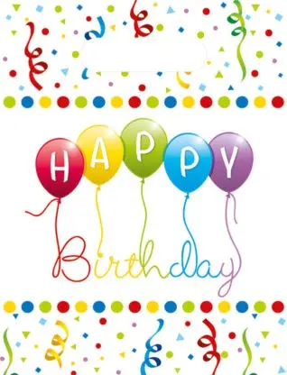 Happy Birthday Streamers Geanta Cadou 6 bucati poza produsului