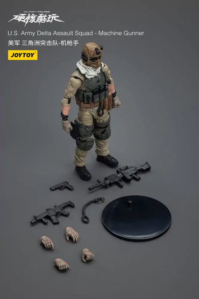 Figurină de acțiune Hardcore Coldplay 1/18 U.S. Army Delta Assault Squad Mitralior 11 cm poza produsului