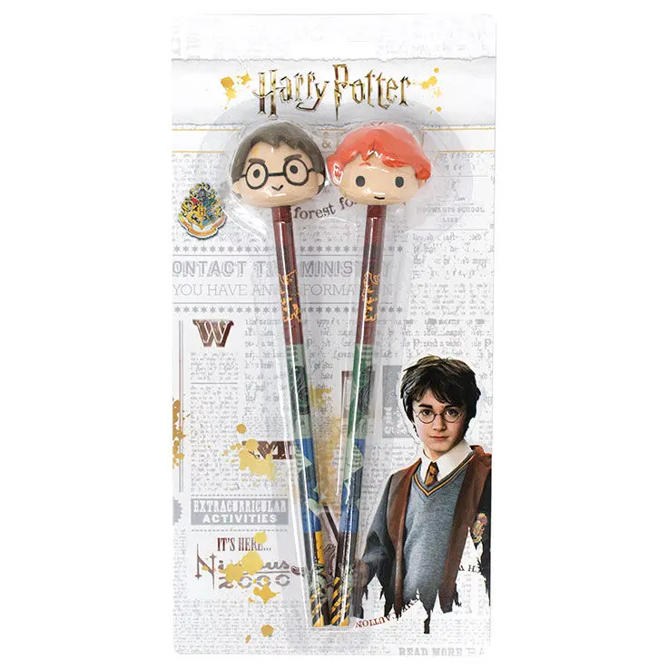 Harry Potter Set 2 creioane cu 3D gume de șters toppers poza produsului