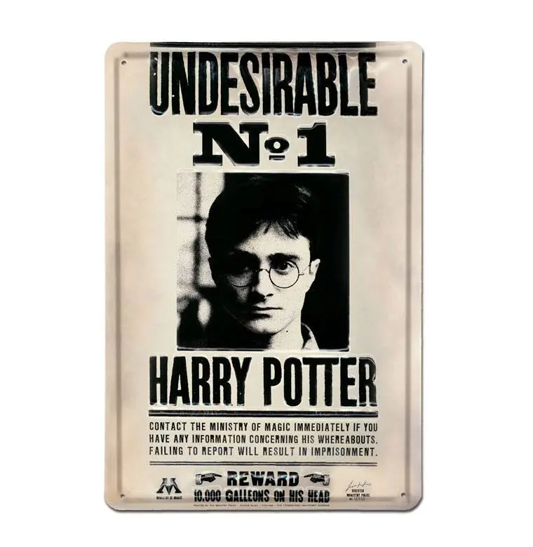 Harry Potter 3D Tablă Metalică Undesirable No 1 20 x 30 cm poza produsului