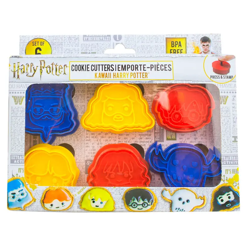 Harry Potter Cookie Cutter / Ștampilă pentru biscuiți Set de 6 Kawaii poza produsului