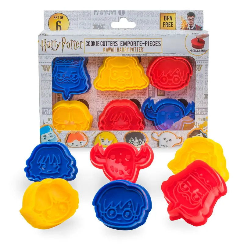 Harry Potter Cookie Cutter / Ștampilă pentru biscuiți Set de 6 Kawaii poza produsului